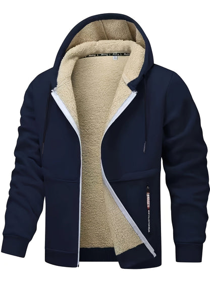 Men's Light Grey Polyester Zip-Up Jacket - product view 8