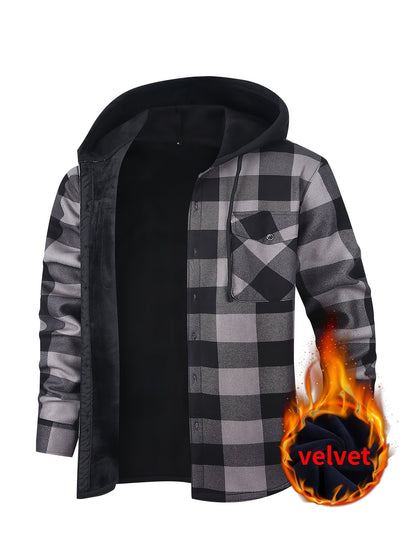 Men's Versatile Plaid Single-Breasted Blazer
