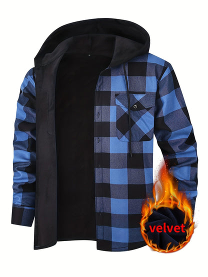 Men's Versatile Plaid Single-Breasted Blazer