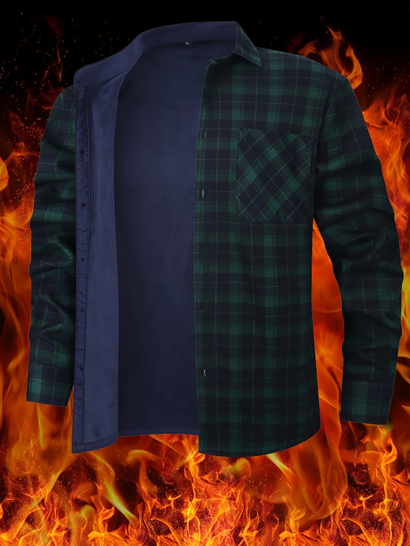 Men's Red Polyester Long-Sleeve Jacket - product view 9
