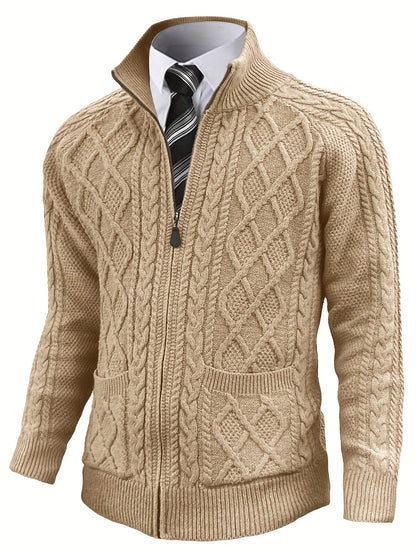 Men's Versatile Zip-Up Cardigan