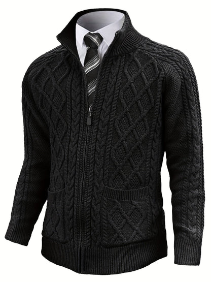 Men's Versatile Zip-Up Cardigan