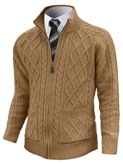 Men's Versatile Zip-Up Cardigan