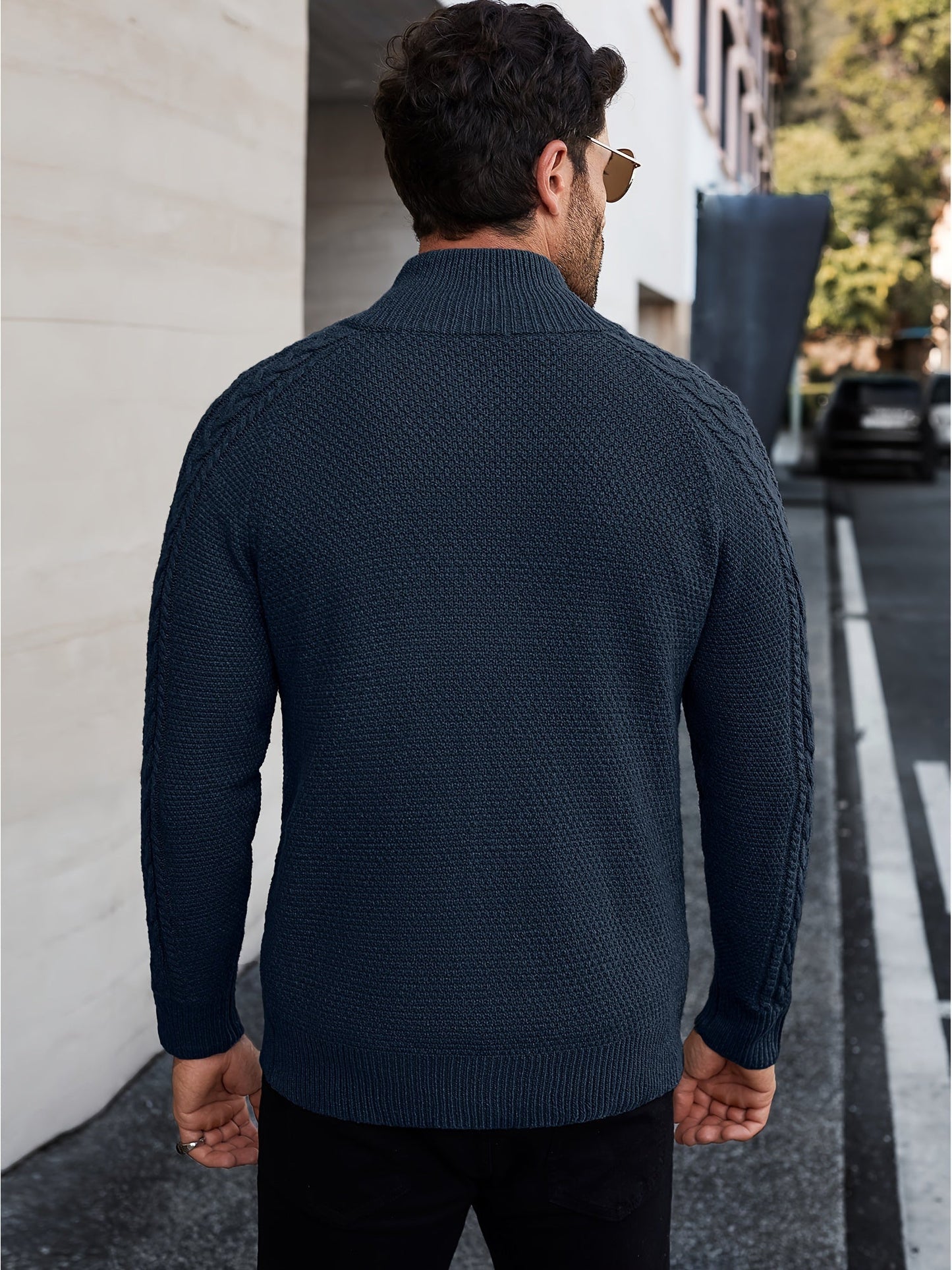 Men's Versatile Zip-Up Cardigan