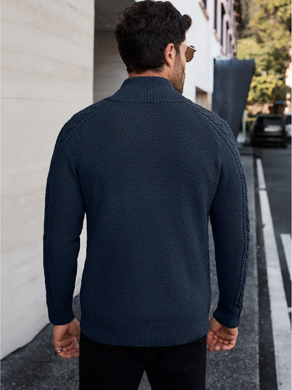 Men's Versatile Zip-Up Cardigan