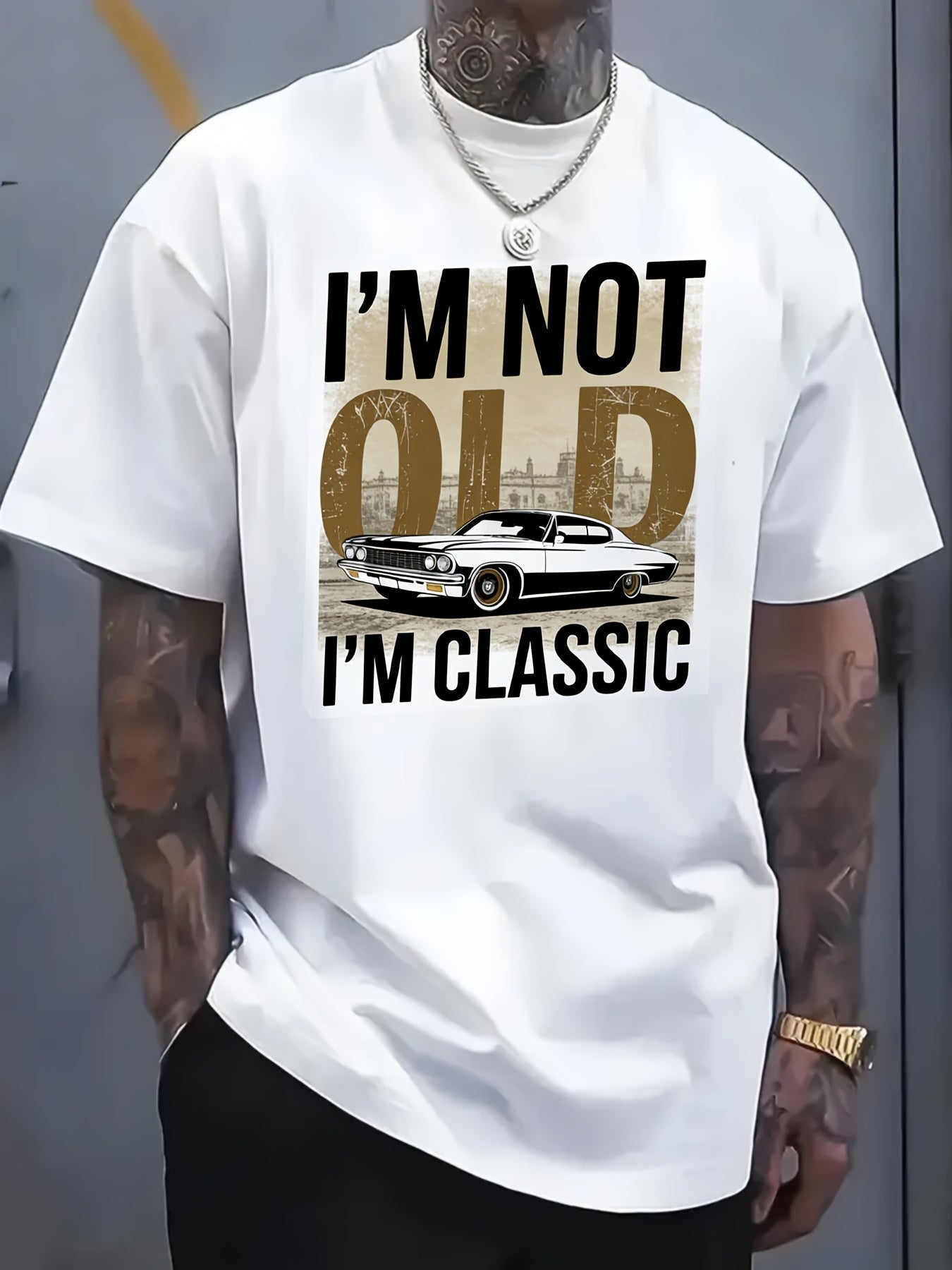 Men's White Short-Sleeve T-Shirt - product view 3