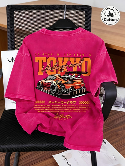 Men's Vintage T-Shirt - Round Neck Short Sleeve
