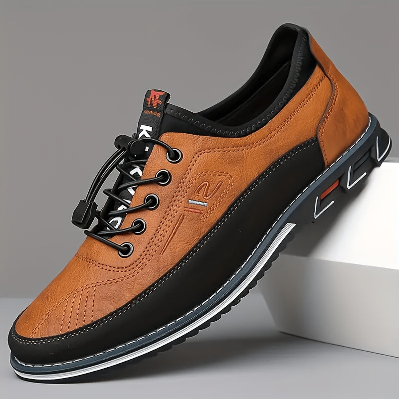 Men's Orange Lace Shoes - product view 1