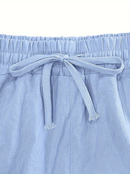 Men's Wide Leg Pants - Drawstring Waist