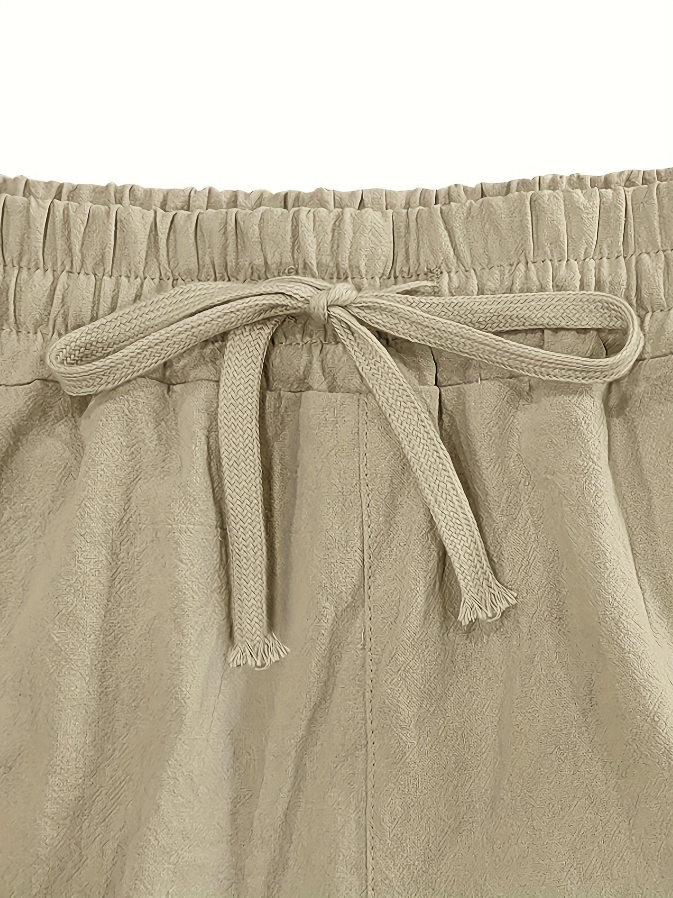 Men's Wide Leg Pants - Drawstring Waist