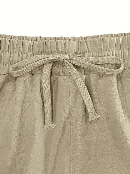 Men's Wide Leg Pants - Drawstring Waist