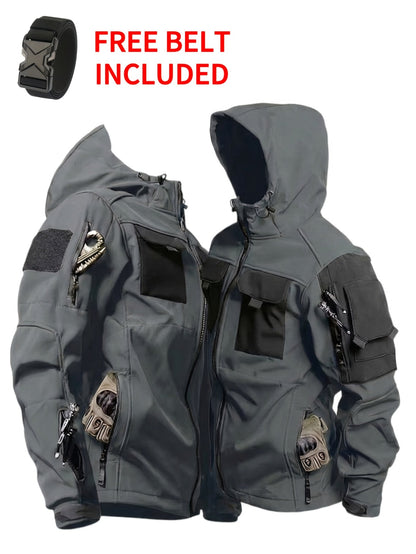 Men's Black Polyester Long-Sleeve Jacket - product view 21