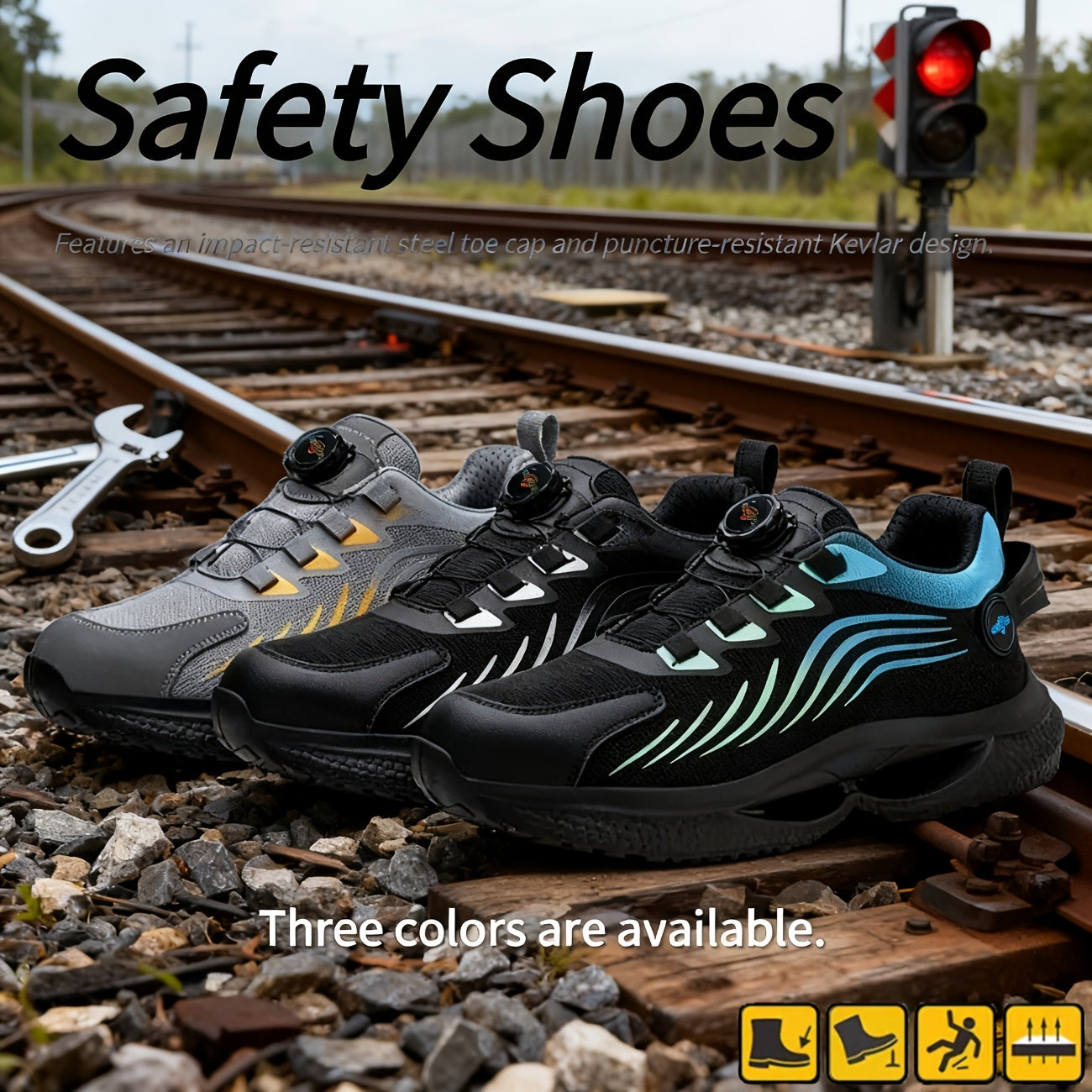 Men's Black & Blue Shoes - product view 1