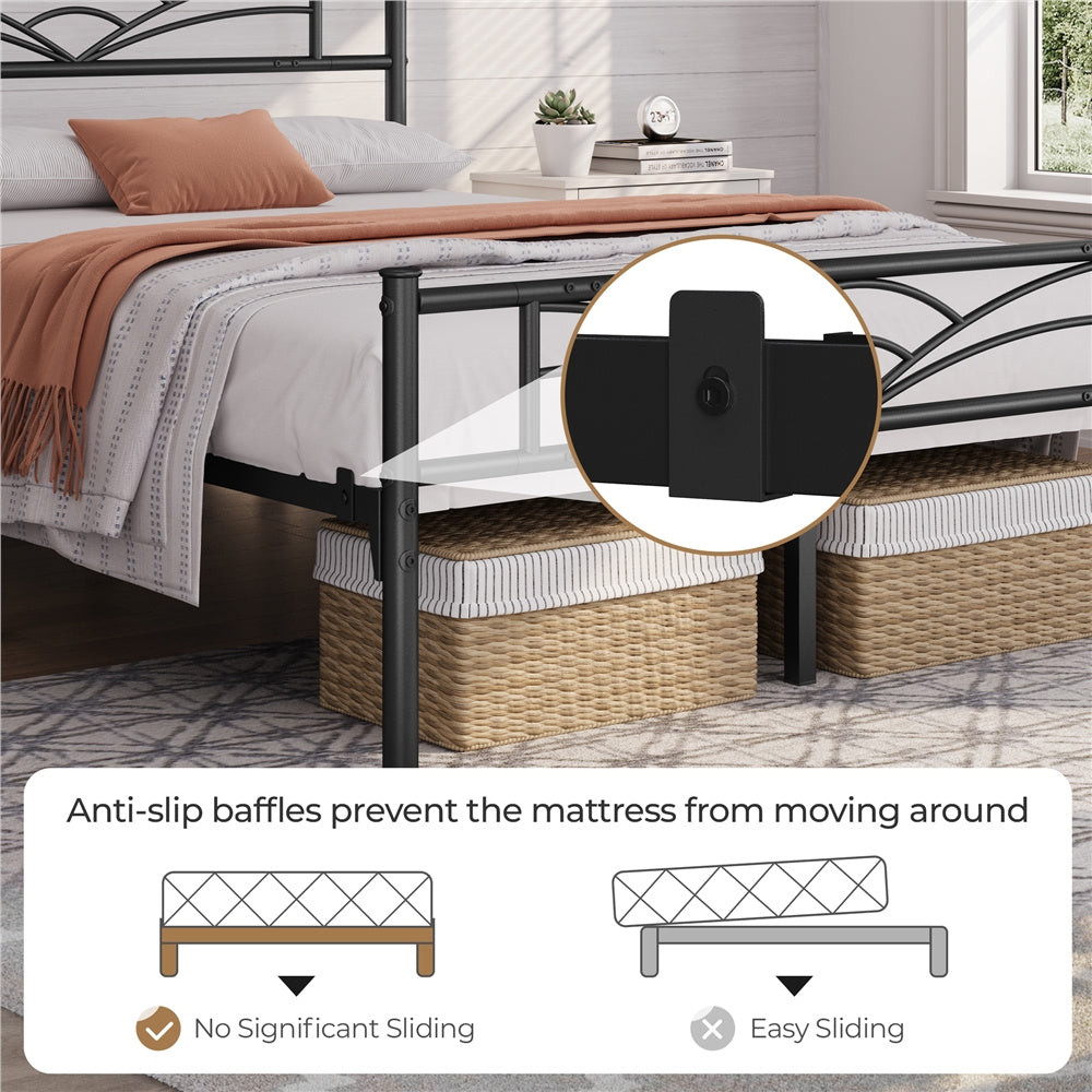 Metal Bed Frame, Bedroom Platform Bed for Bedroom Comfort and Support detail image - detail view 5