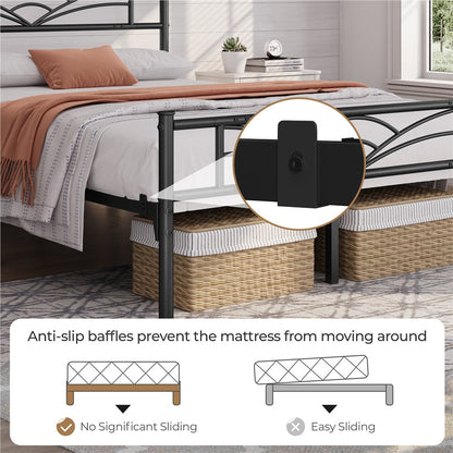 Metal Bed Frame, Bedroom Platform Bed for Bedroom Comfort and Support detail image - detail view 5