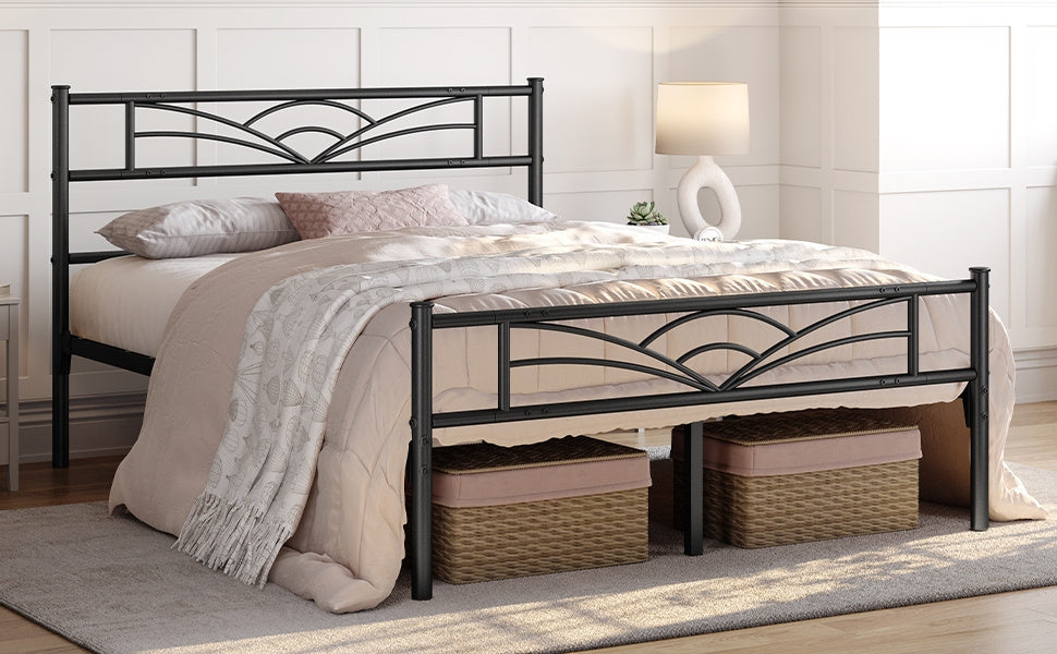 Metal Bed Frame, Bedroom Platform Bed for Bedroom Comfort and Support detail image - detail view 9