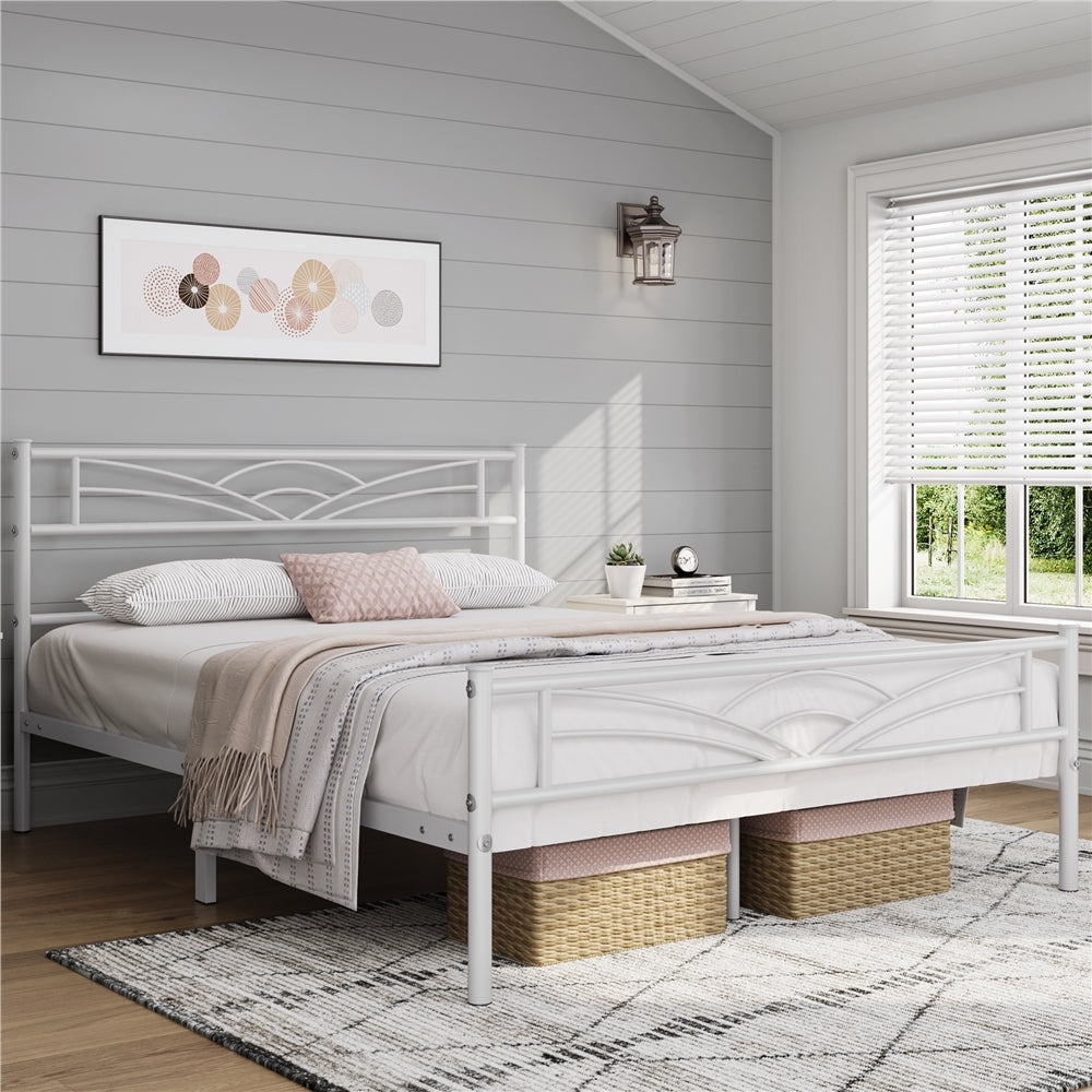 Bed Frame shown in the White, queen option