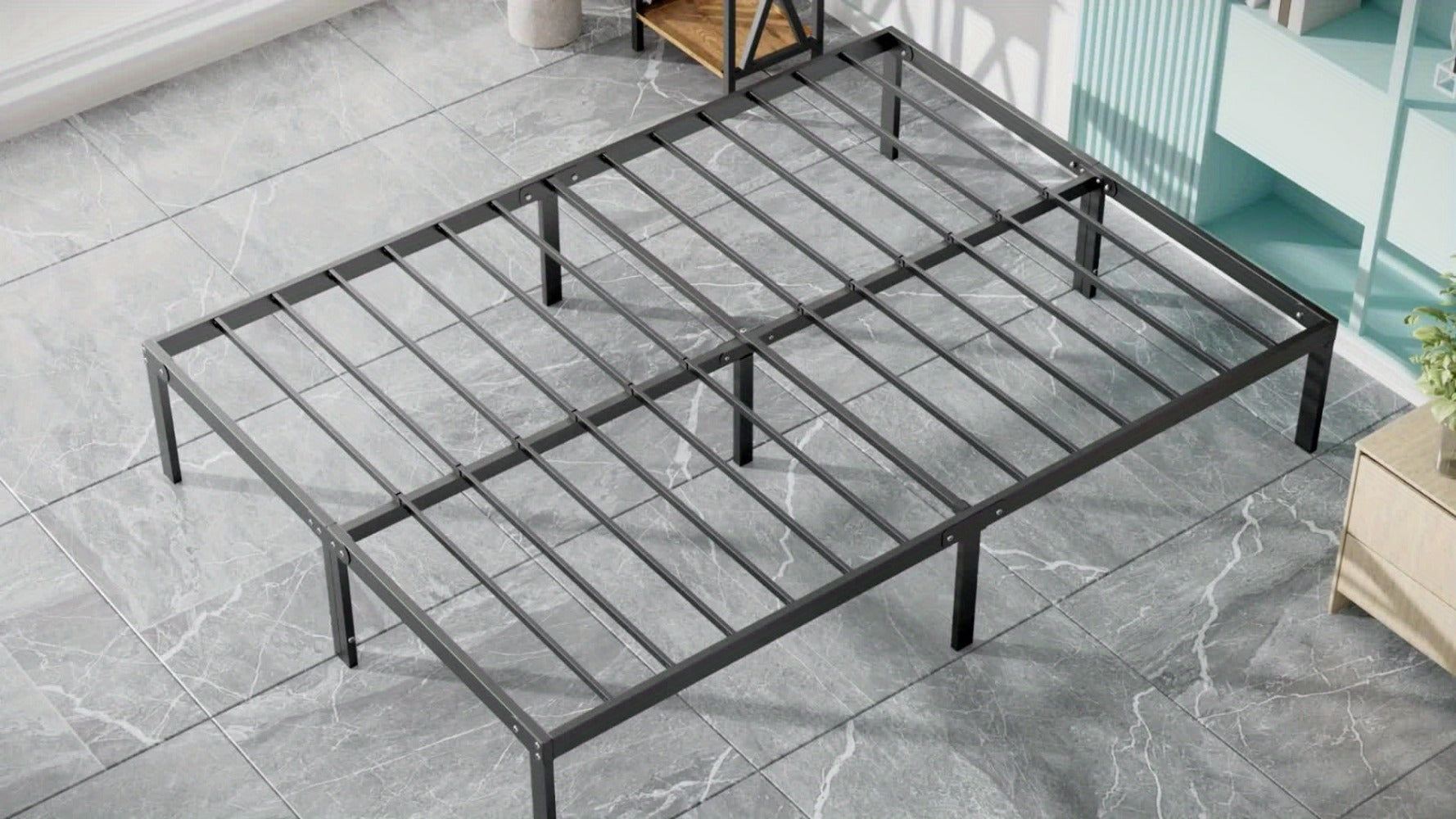 Metal Bed Frame, Mattress Support Frame for Bedroom Comfort and Support detail image - detail view 19