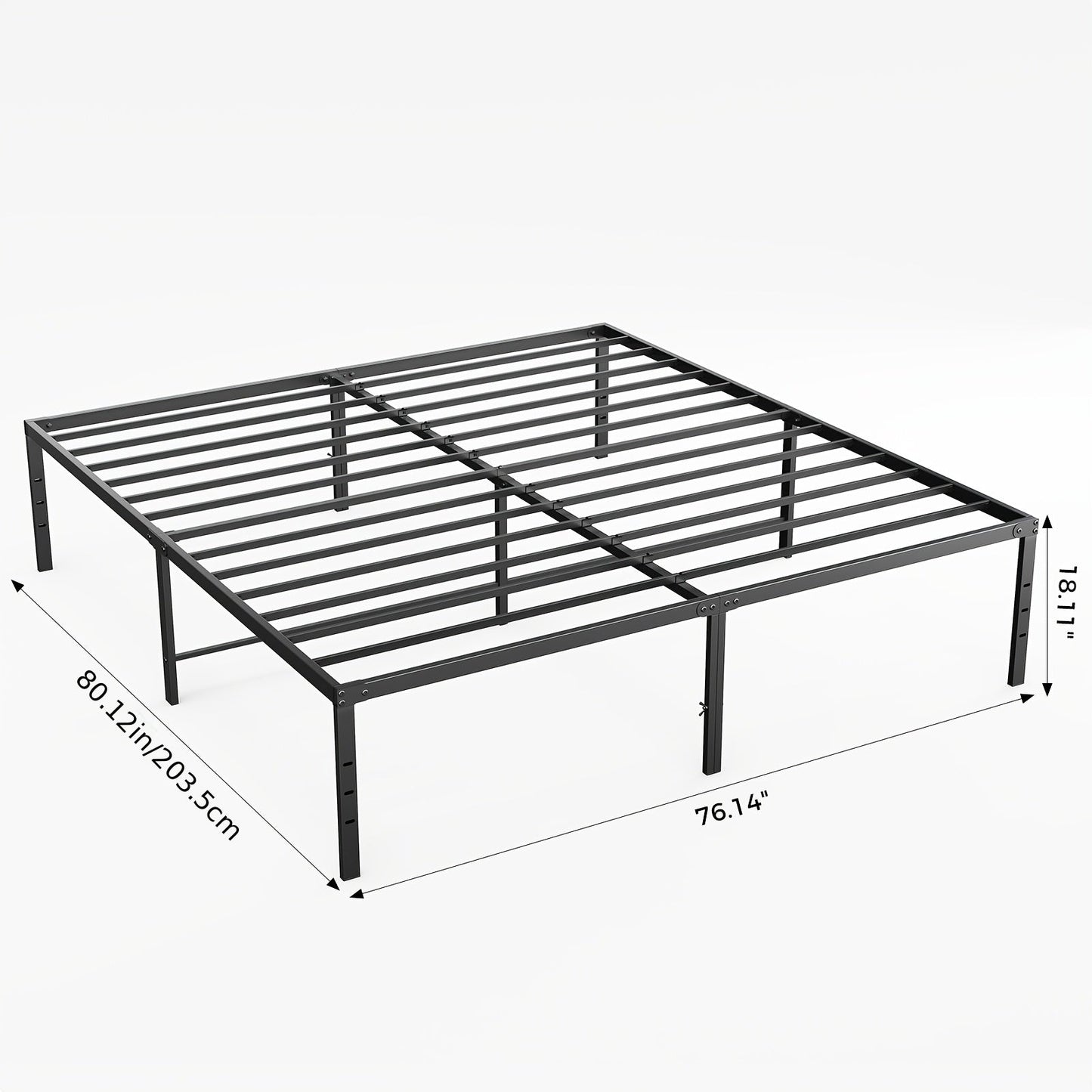 Bed Frame shown in the King (18IN) option