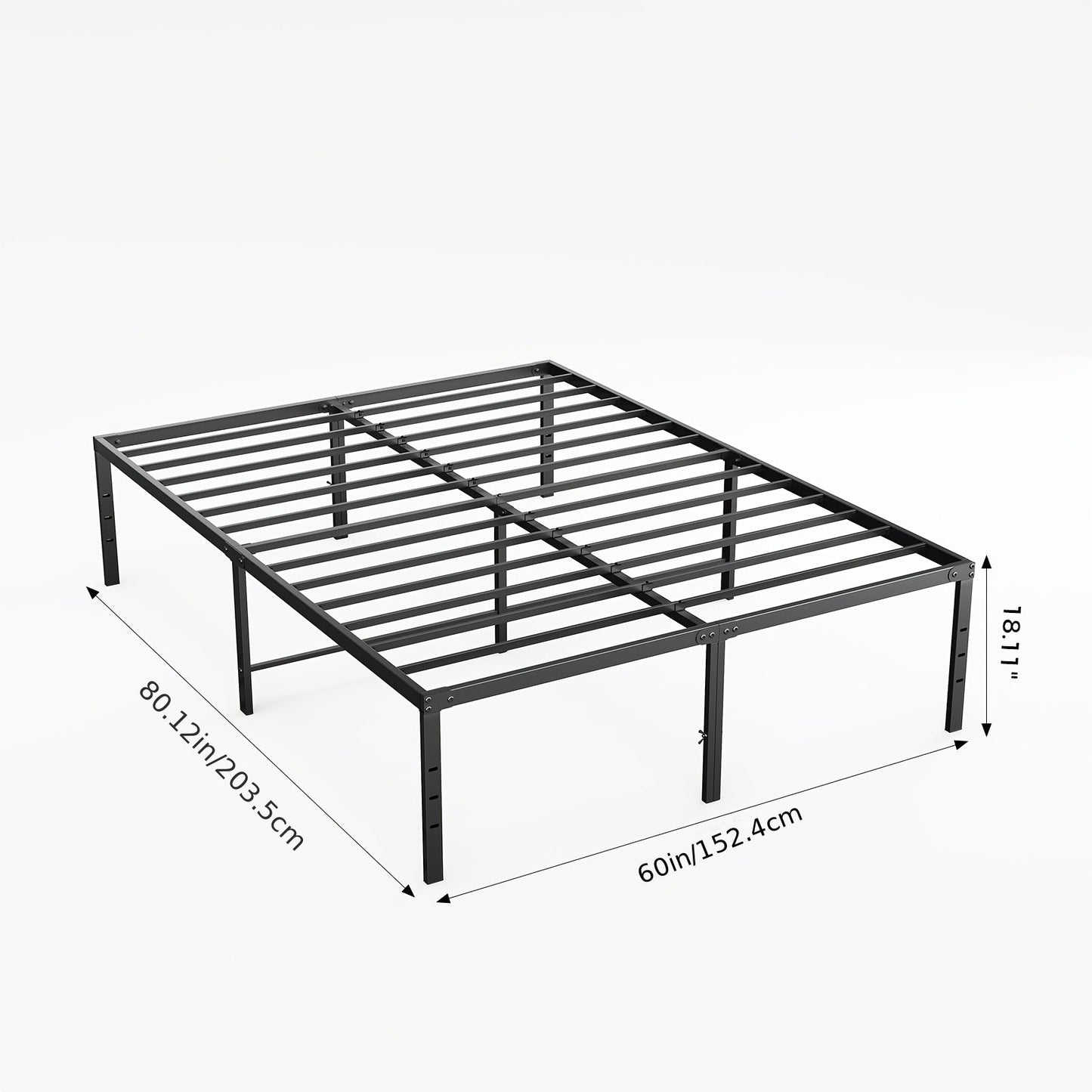 Bed Frame shown in the Queen (18IN) option