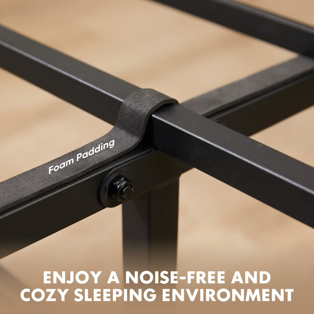 Metal Bed Frame with Headboard and Footboard and Tool-Free Assembly for Bedroom detail image - detail view 14