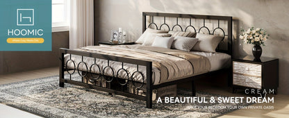 Metal Bed Frame with Headboard and Footboard, Mattress Support Frame detail image - detail view 16