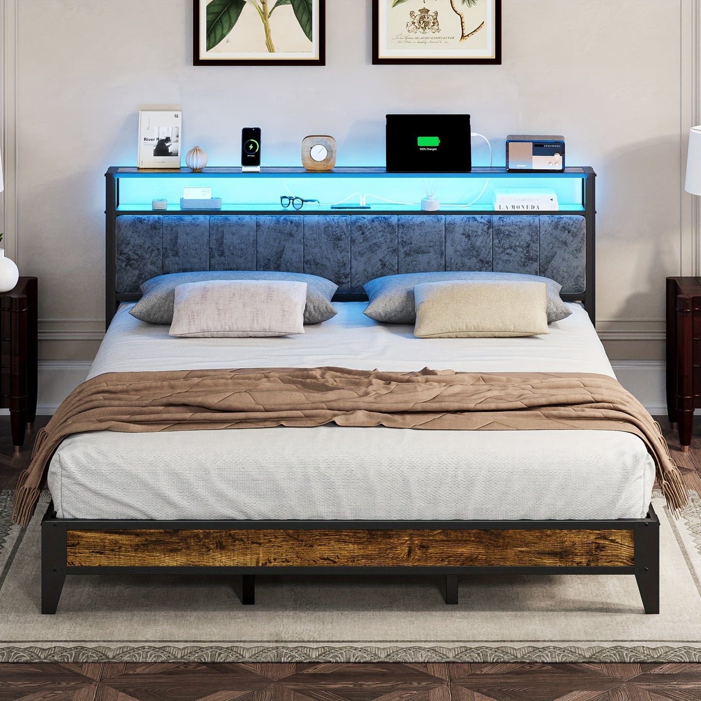 Bed Frame shown in the King option