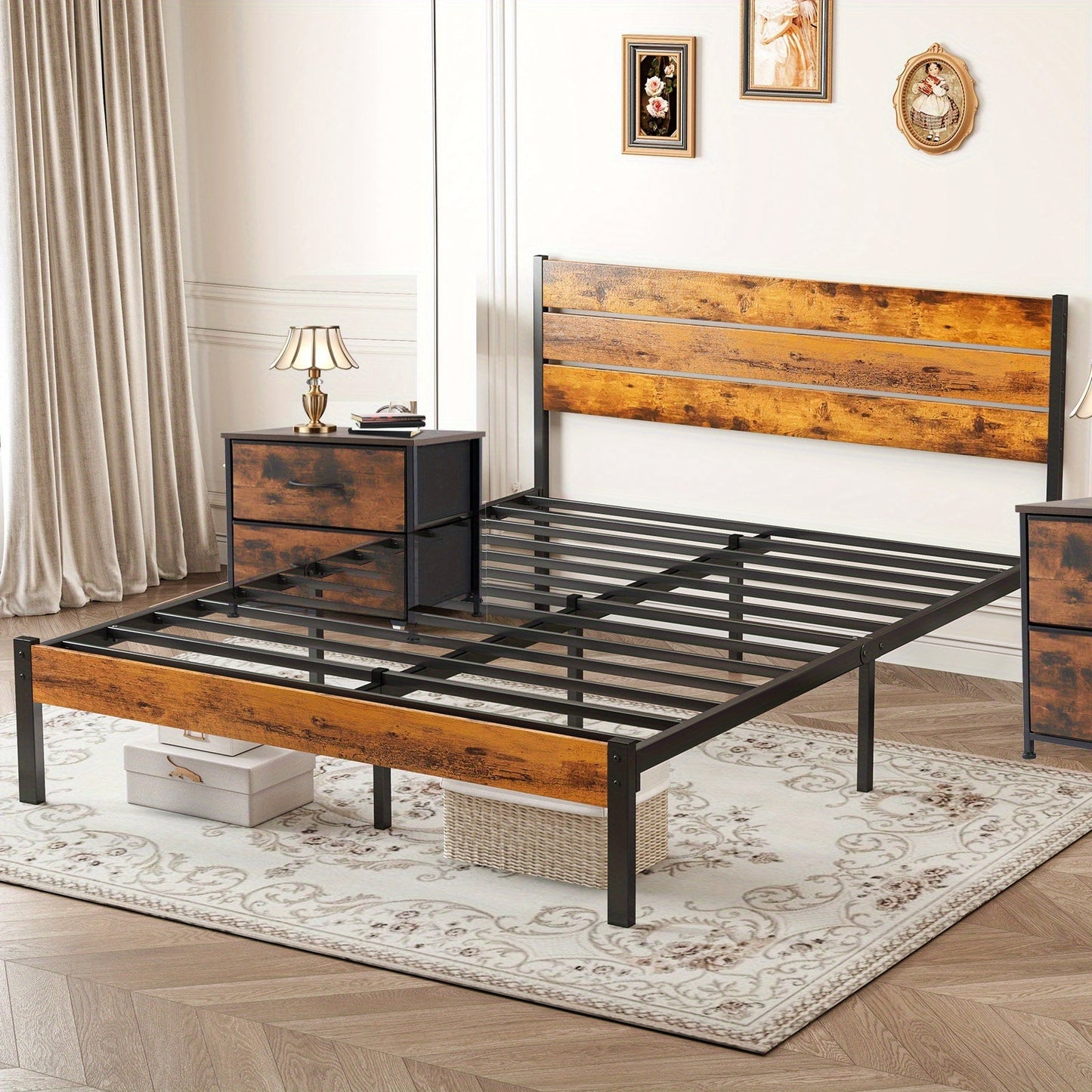 Bed Frame shown in the Queen+Bedside Table*2P option