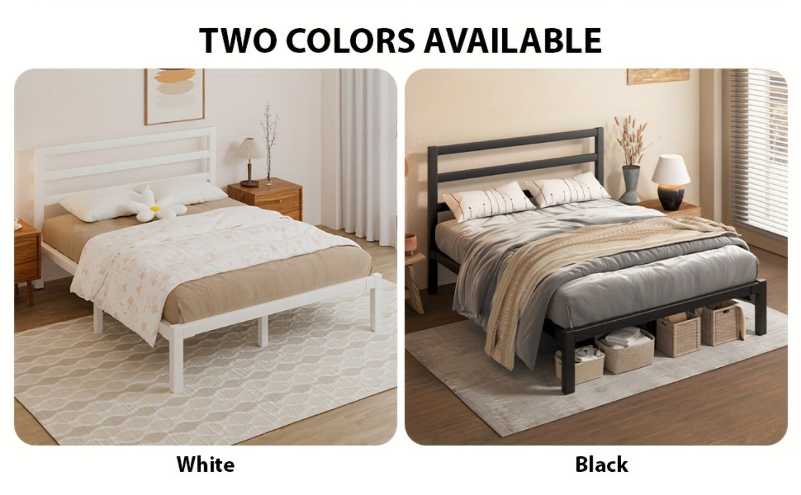 Metal Bed Frame with No Box Spring Needed for Bedroom Comfort and Support detail image - detail view 15