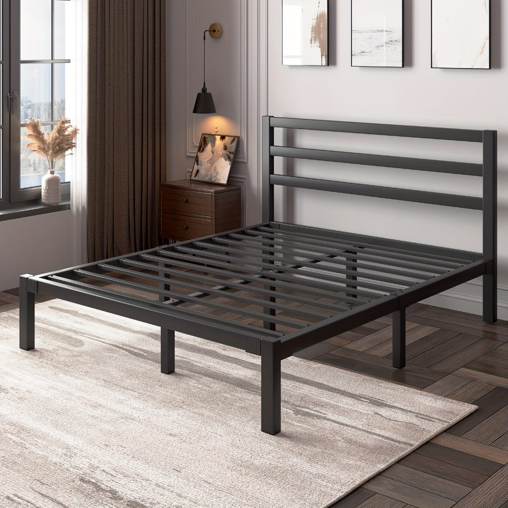 Metal Bed Frame with No Box Spring Needed for Bedroom Comfort and Support detail image