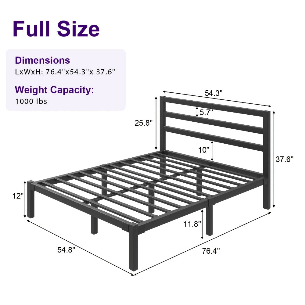 Metal Bed Frame with No Box Spring Needed for Bedroom Comfort and Support detail image - detail view 4