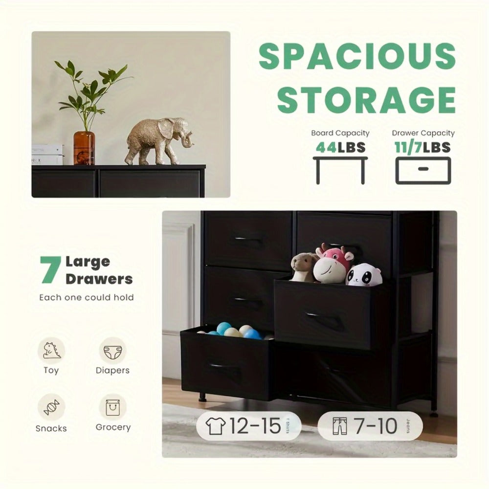 Metal Fabric Storage Cabinet with Deep Drawers for Organized Everyday Storage in Entryway detail image - detail view 12