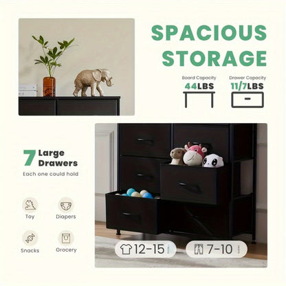 Metal Fabric Storage Cabinet with Deep Drawers for Organized Everyday Storage in Entryway detail image - detail view 12