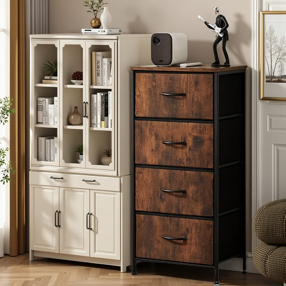 Metal Fabric Storage Cabinet with Deep Drawers for Organized Everyday Storage in Entryway detail image - detail view 13