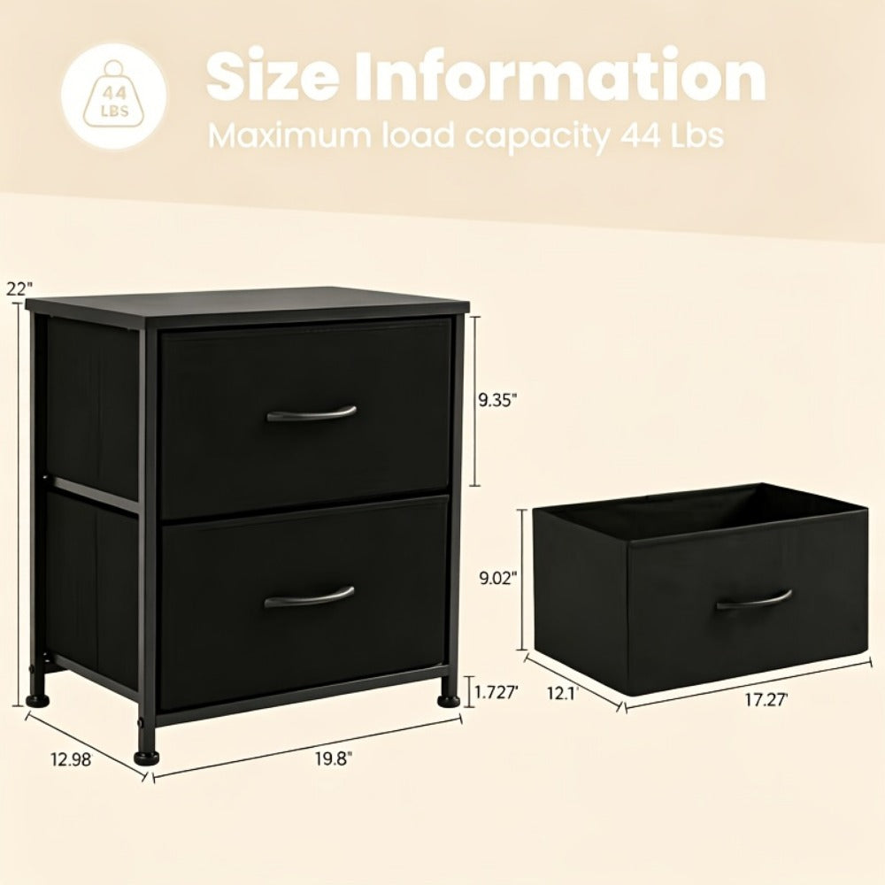 Metal Fabric Storage Cabinet with Deep Drawers for Organized Everyday Storage in Entryway detail image - detail view 14