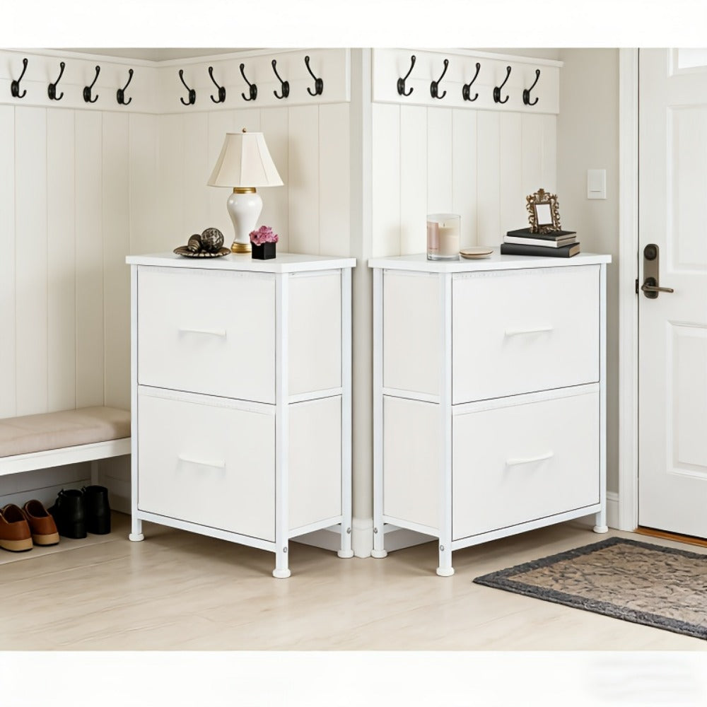 Metal Fabric Storage Cabinet with Deep Drawers for Organized Everyday Storage in Entryway detail image - detail view 19