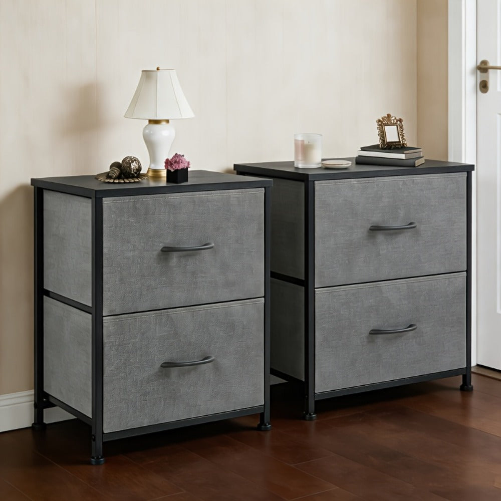 Metal Fabric Storage Cabinet with Deep Drawers for Organized Everyday Storage in Entryway detail image - detail view 21