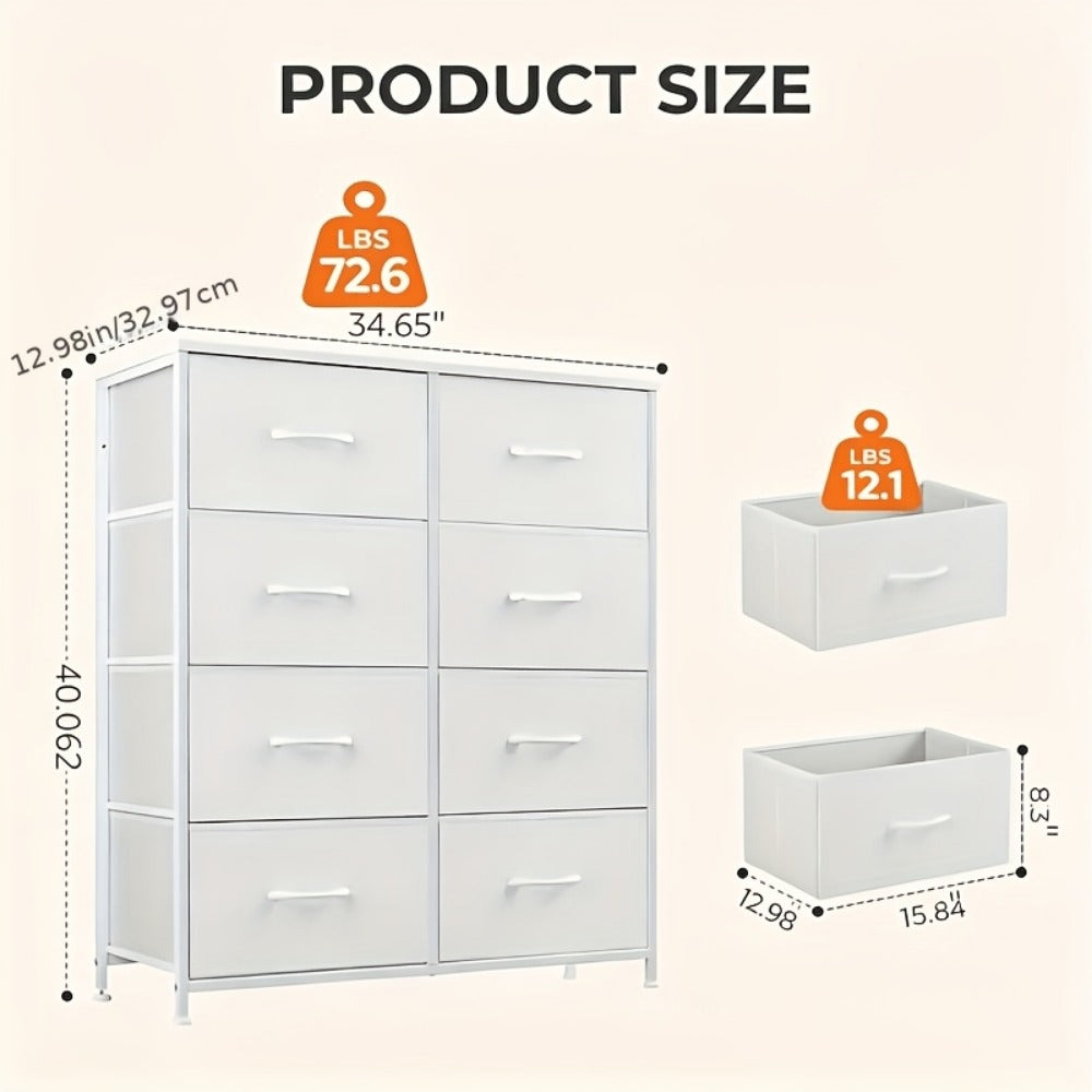 Metal Fabric Storage Cabinet with Deep Drawers for Organized Everyday Storage in Entryway detail image - detail view 23
