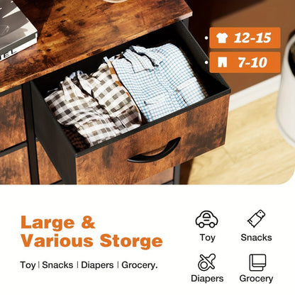 Metal Fabric Storage Cabinet with Deep Drawers for Organized Everyday Storage in Entryway detail image - detail view 24