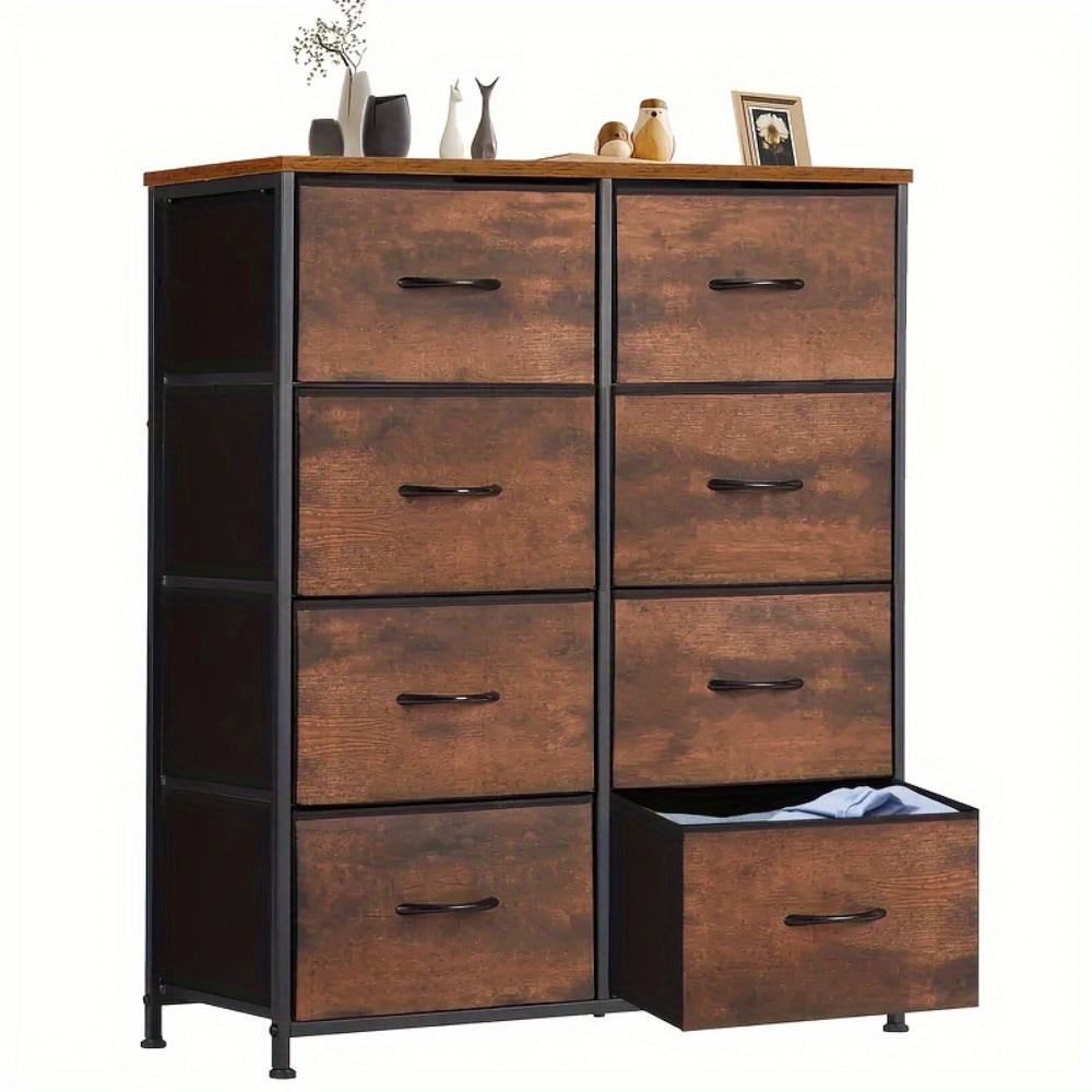 Metal Fabric Storage Cabinet with Deep Drawers for Organized Everyday Storage in Entryway detail image - detail view 3