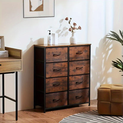Metal Fabric Storage Cabinet with Deep Drawers for Organized Everyday Storage in Entryway detail image - detail view 6