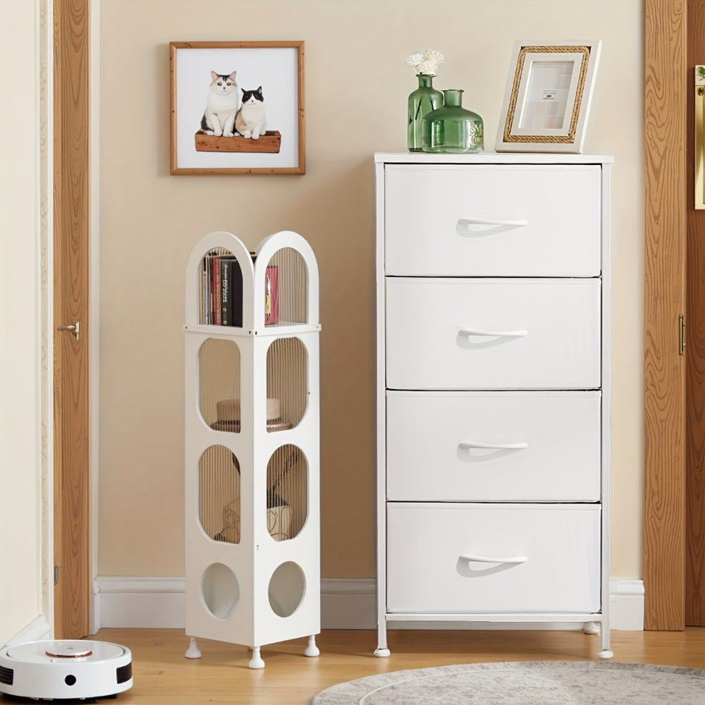 Metal Fabric Storage Cabinet with Deep Drawers for Organized Everyday Storage in Entryway detail image - detail view 9