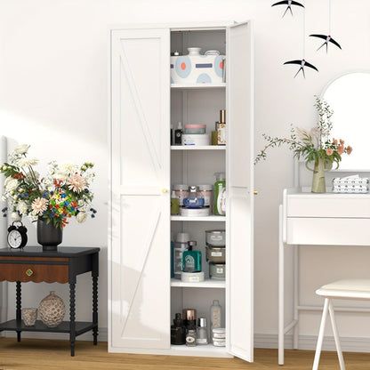 Metal Kitchen Pantry Cabinet with Adjustable Shelves for Organized Everyday Storage detail image - detail view 15