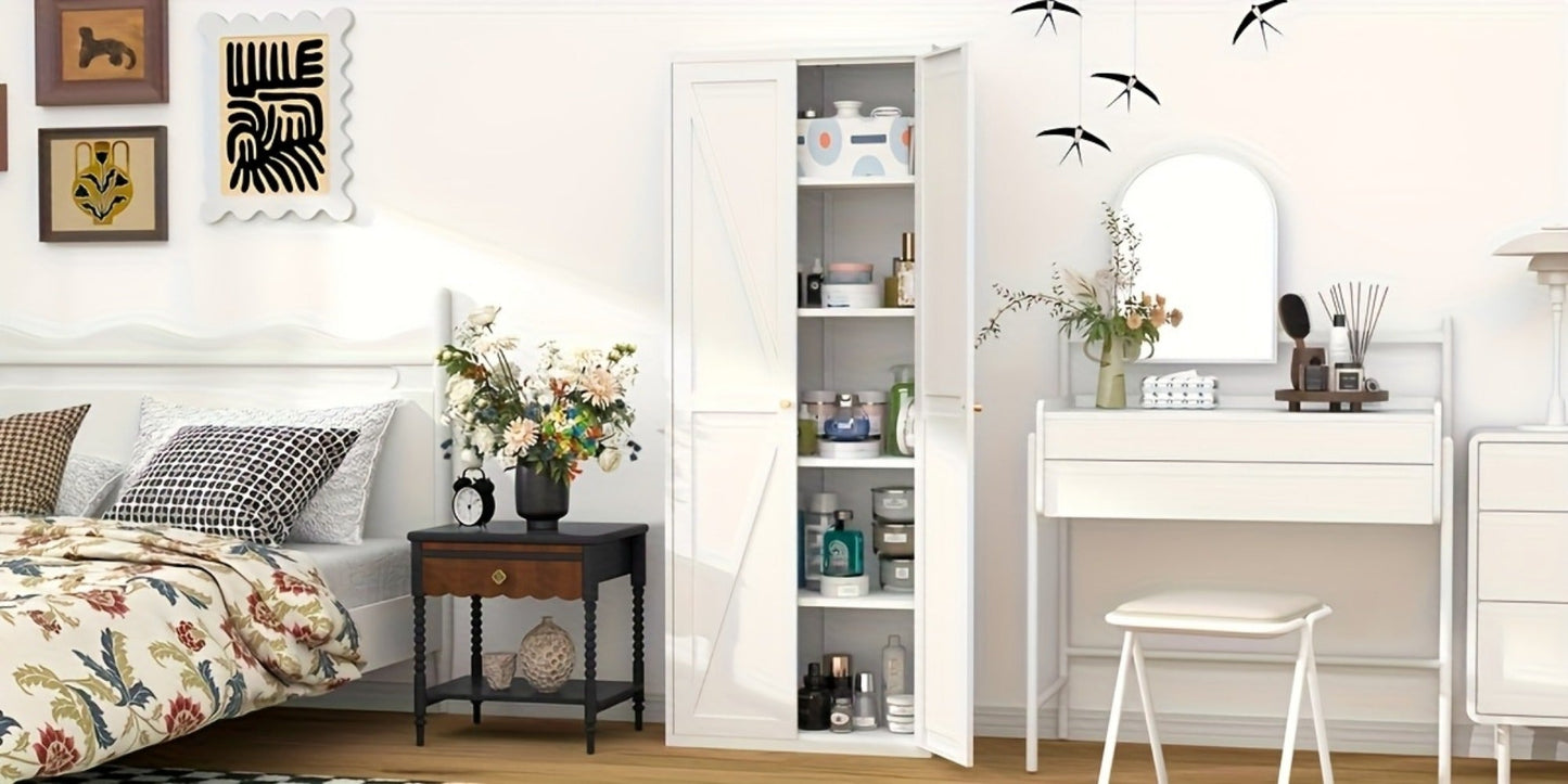 Metal Kitchen Pantry Cabinet with Adjustable Shelves for Organized Everyday Storage detail image - detail view 20