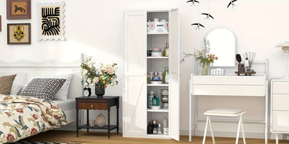 Metal Kitchen Pantry Cabinet with Adjustable Shelves for Organized Everyday Storage detail image - detail view 20
