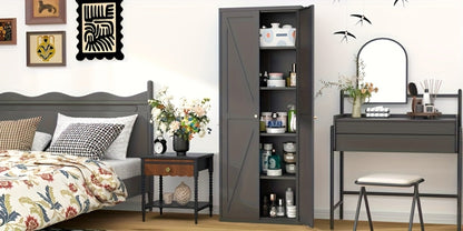 Metal Kitchen Pantry Cabinet with Adjustable Shelves for Organized Everyday Storage detail image - detail view 21