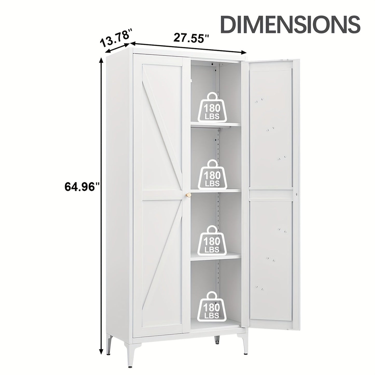 Storage Cabinet shown in the White option