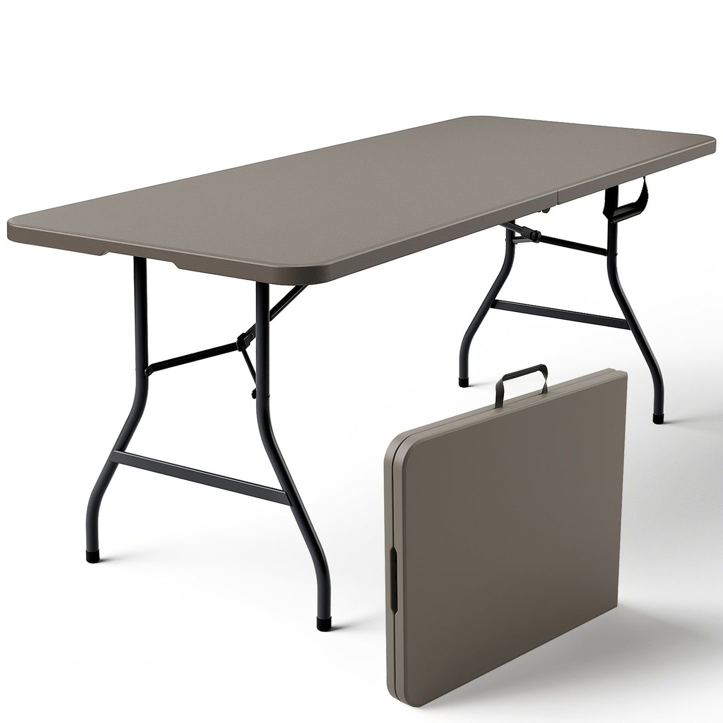 Folding Table shown in the 6FT-Khaki option