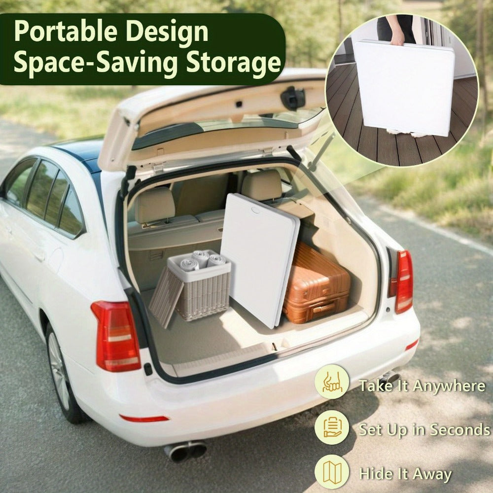 Metal Plastic Folding Table, Portable Fold-Up Table for Patio detail image - detail view 16