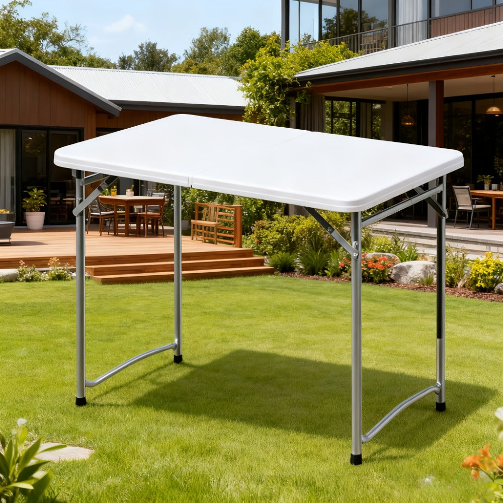 Metal Plastic Folding Table, Portable Fold-Up Table for Patio detail image - detail view 22